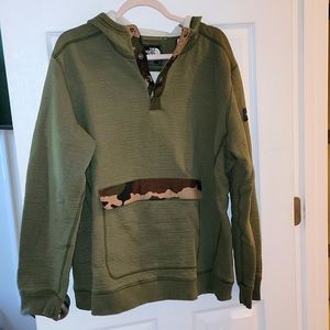 Hooded army green sweatshirt